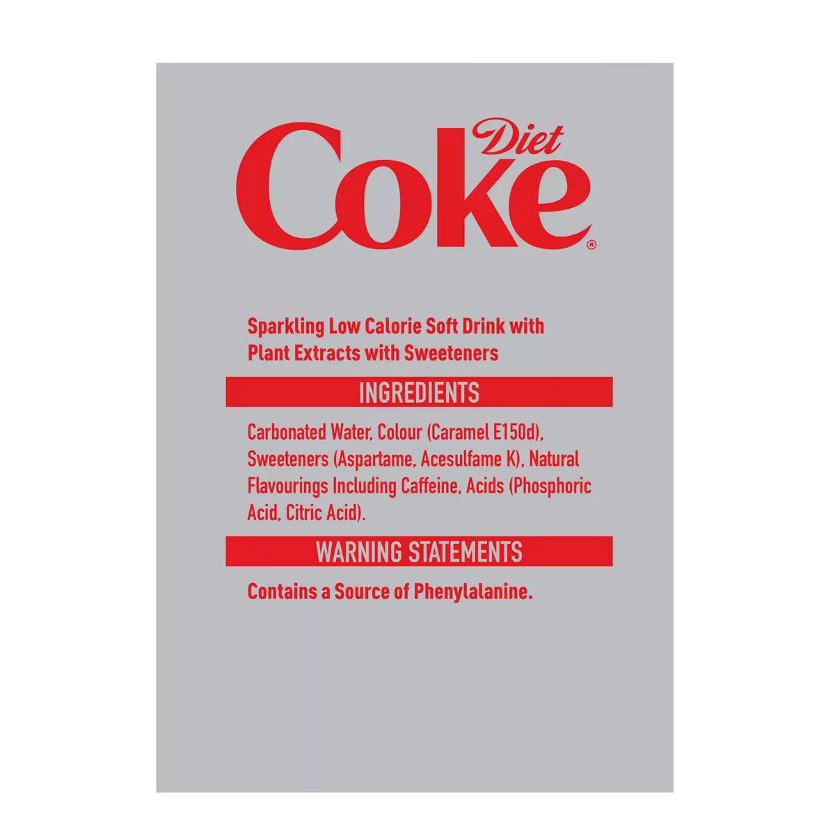 Diet Coke, 30 x 330ml
