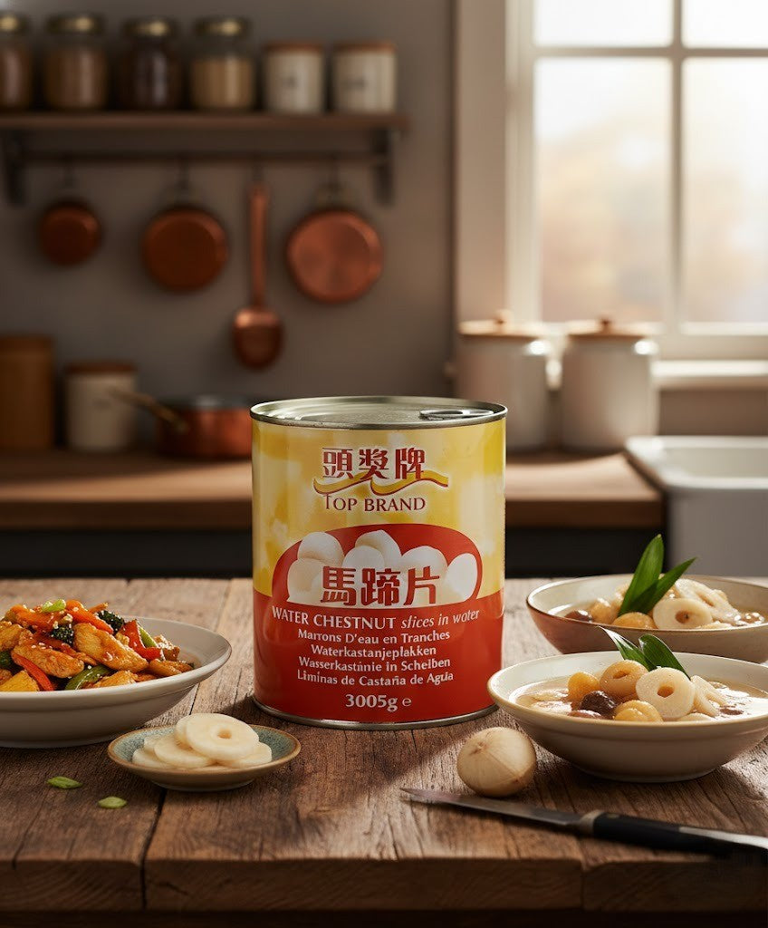 Top Water Chestnut Slices – Crisp Ready-to-Use Chestnuts