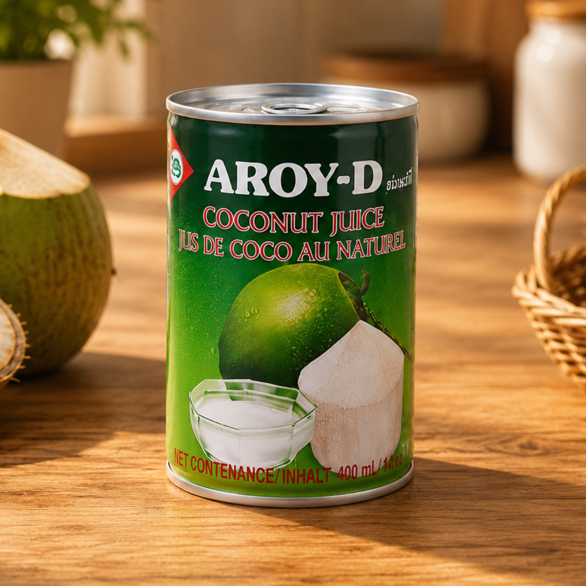 AROY-D Canned Coconut Juice 400G – Refreshing Natural Coconut