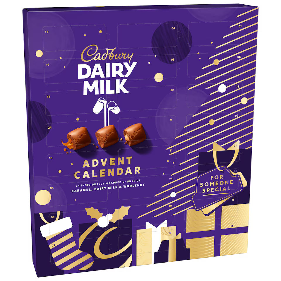 Cadbury Dairy Milk Chocolate Chunks Xmas Advent Calendar 258g (Pack of 1)