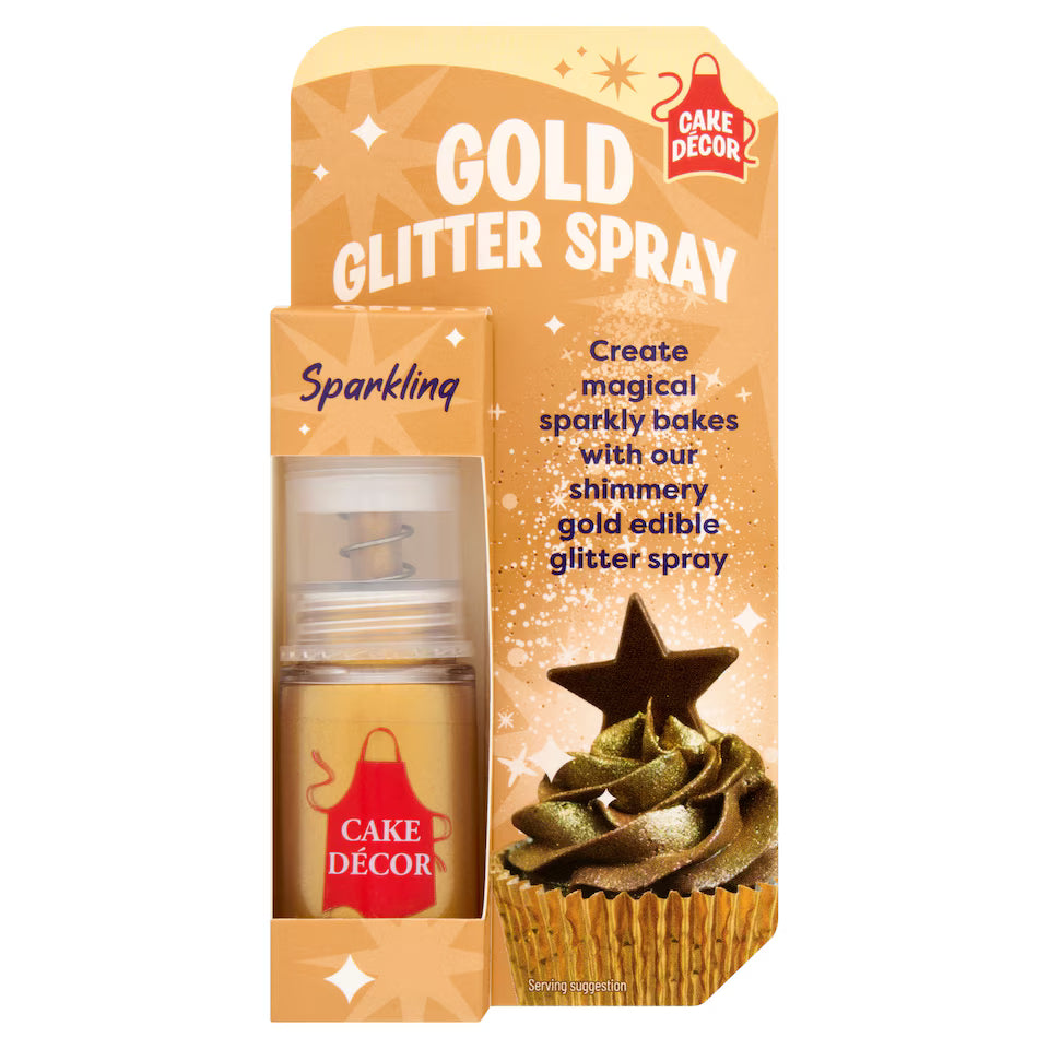 Cake Decor Edible Gold Glitter Spray 4G (Pack of 1)