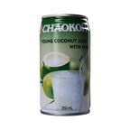 Chaokoh Young Coconut Juice with Pulp – Tropical Coconut Drink with Real Coconut Pieces