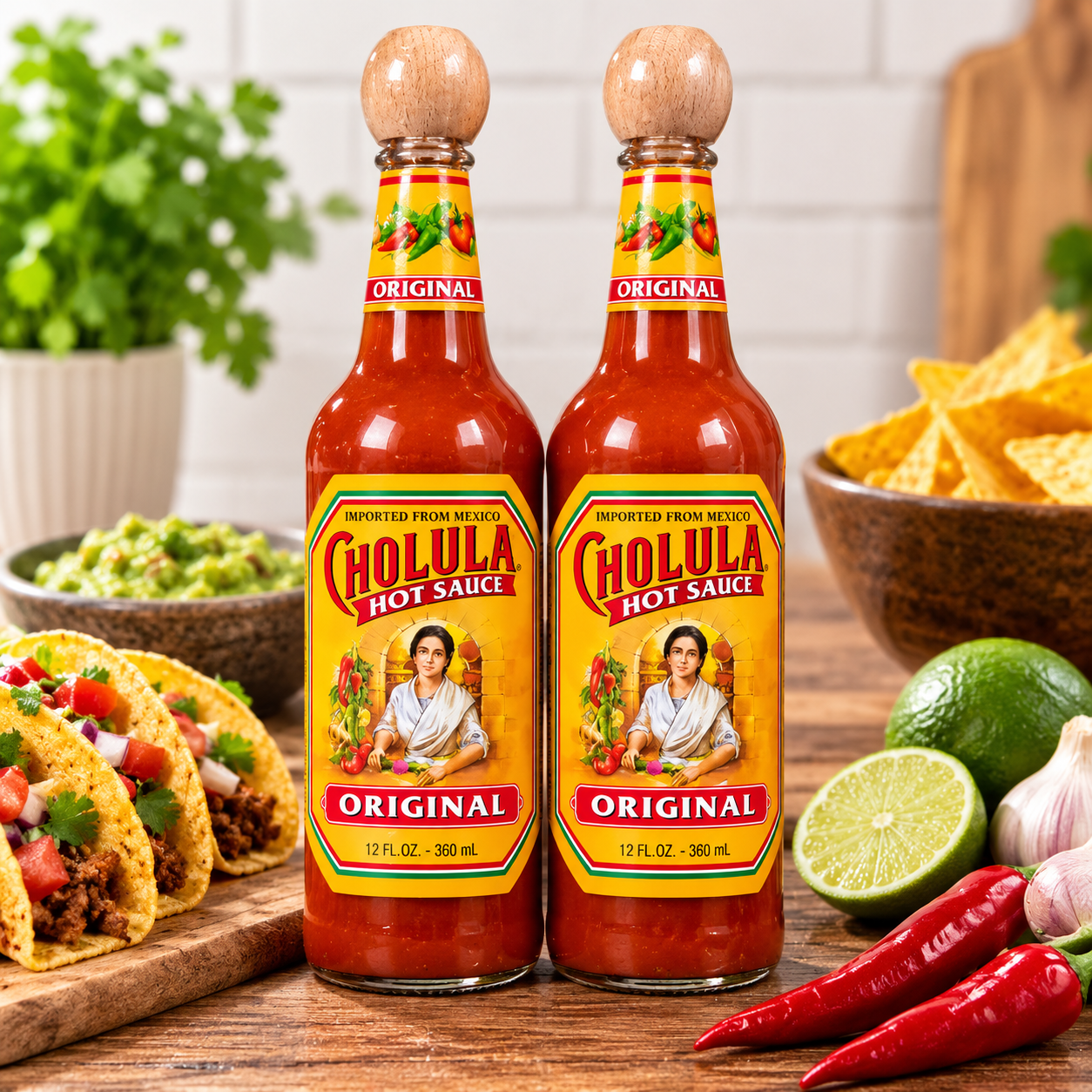 Cholula Original Hot Sauce, 2 x 360ml