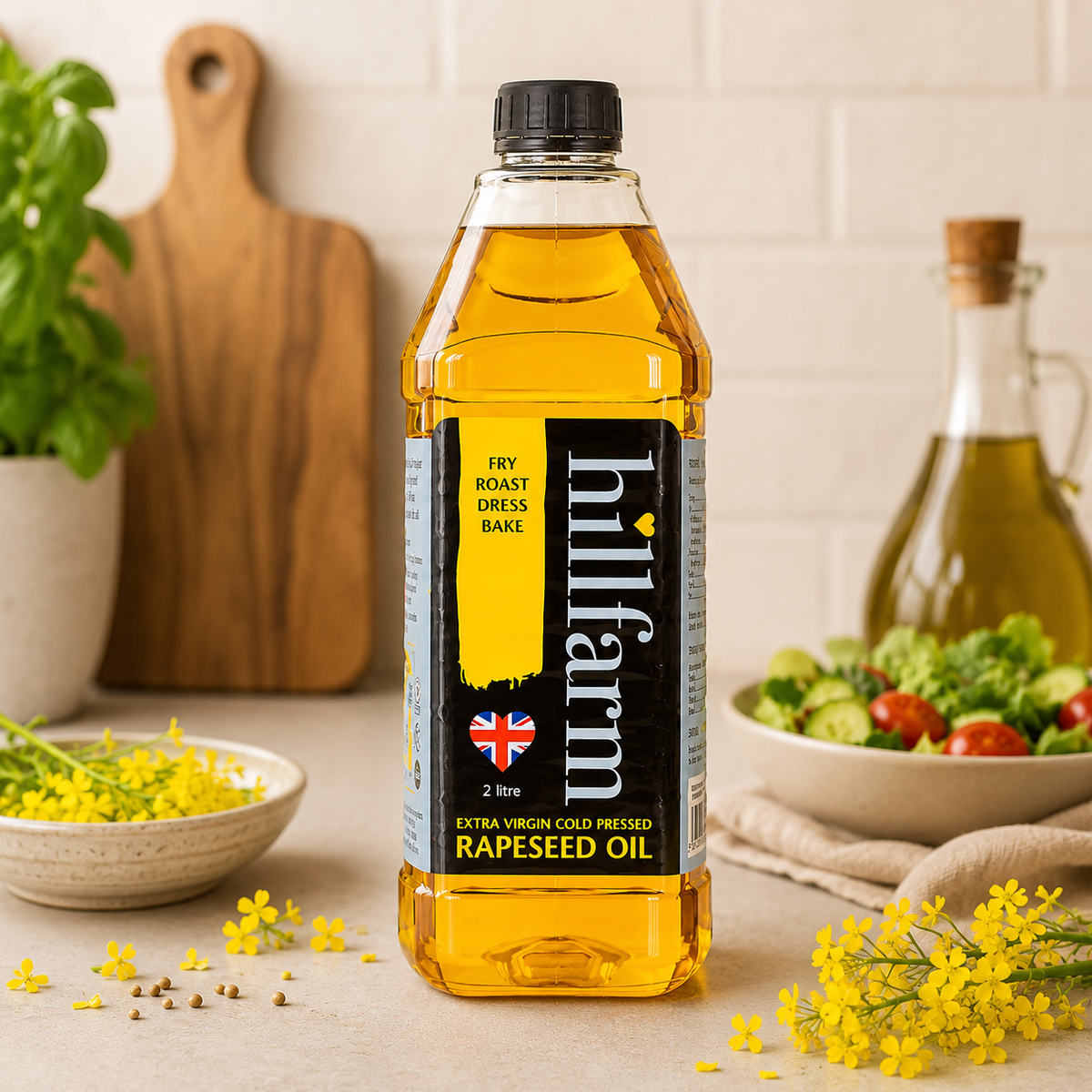 Hillfarm Extra Virgin Cold Pressed Rapeseed Oil, 2L