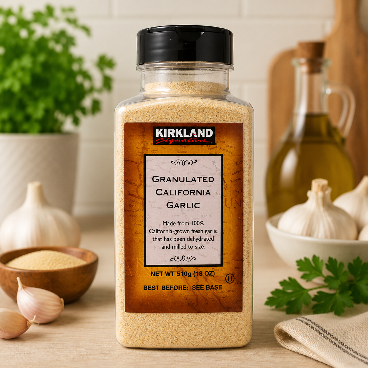 Kirkland Signature Granulated California Garlic, 510g