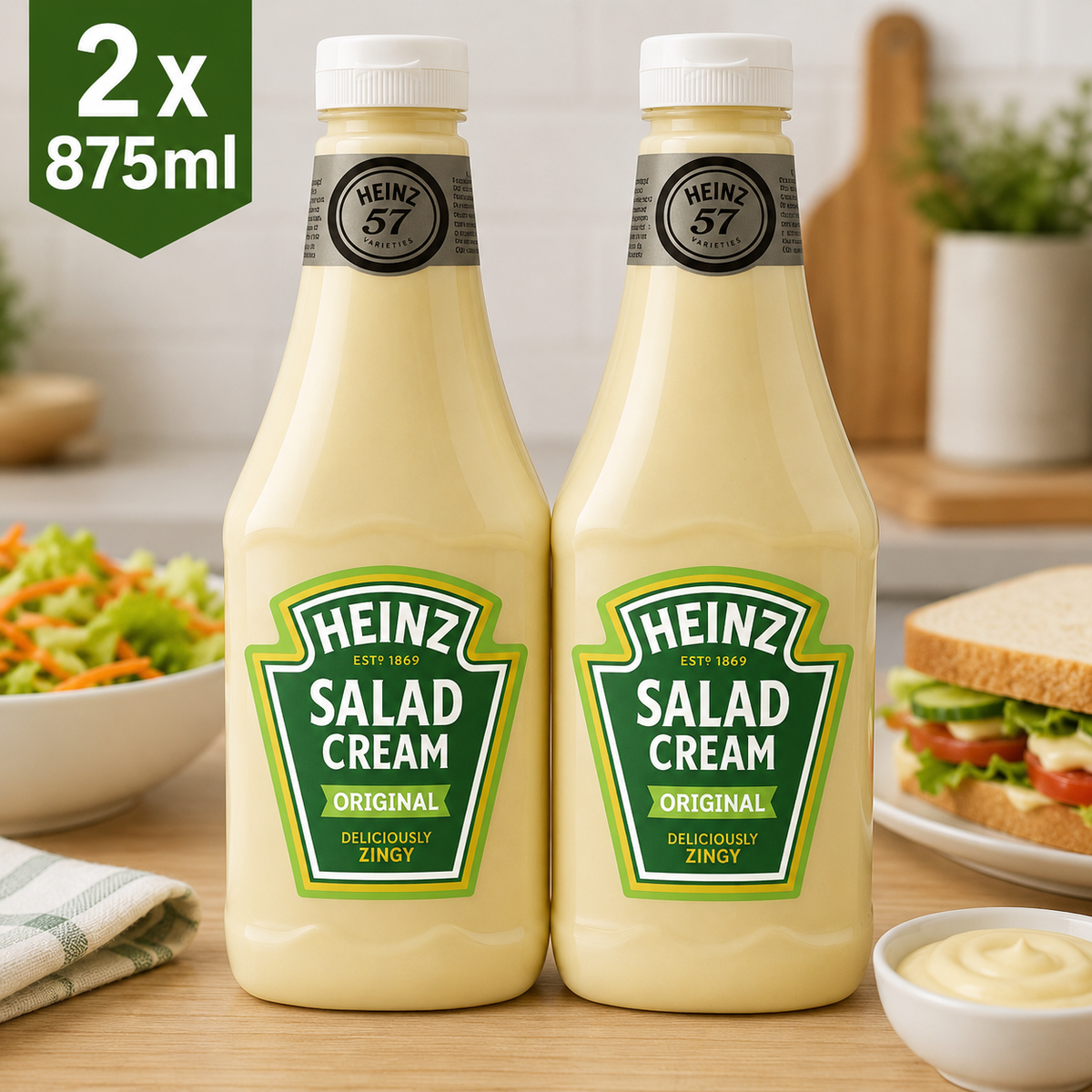 Heinz Salad Cream, 2 x 875ml
