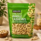Kirkland Signature Organic Cashews Bag, 1.13kg