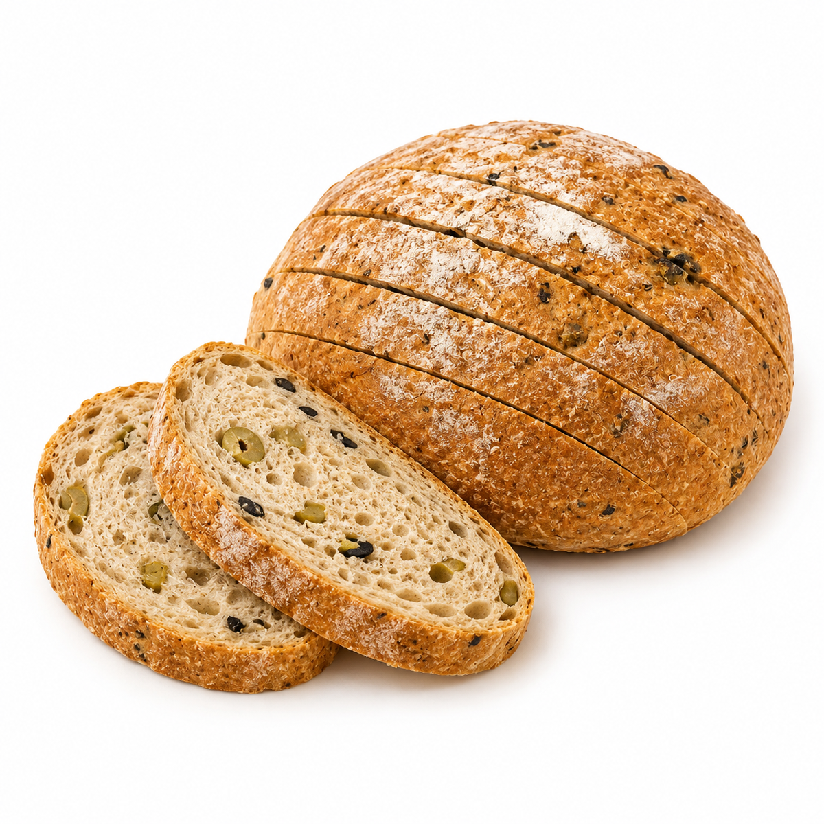 Sliced Green Olive & Rosemary Sourdough Bread 400g