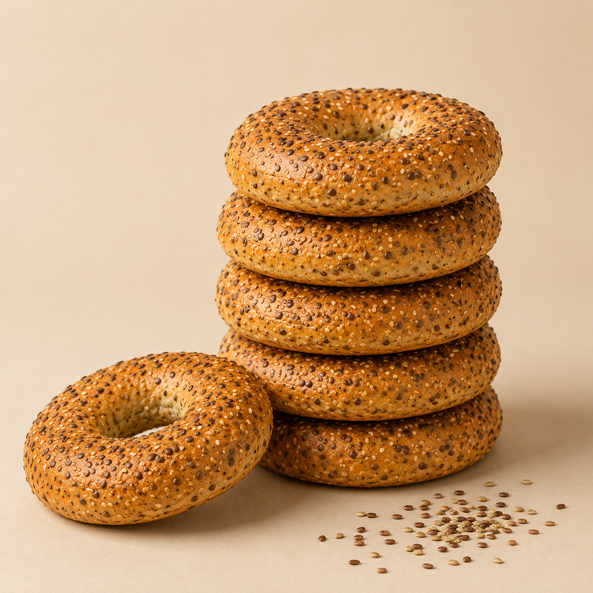 5 Seeded Sourdough Bagels