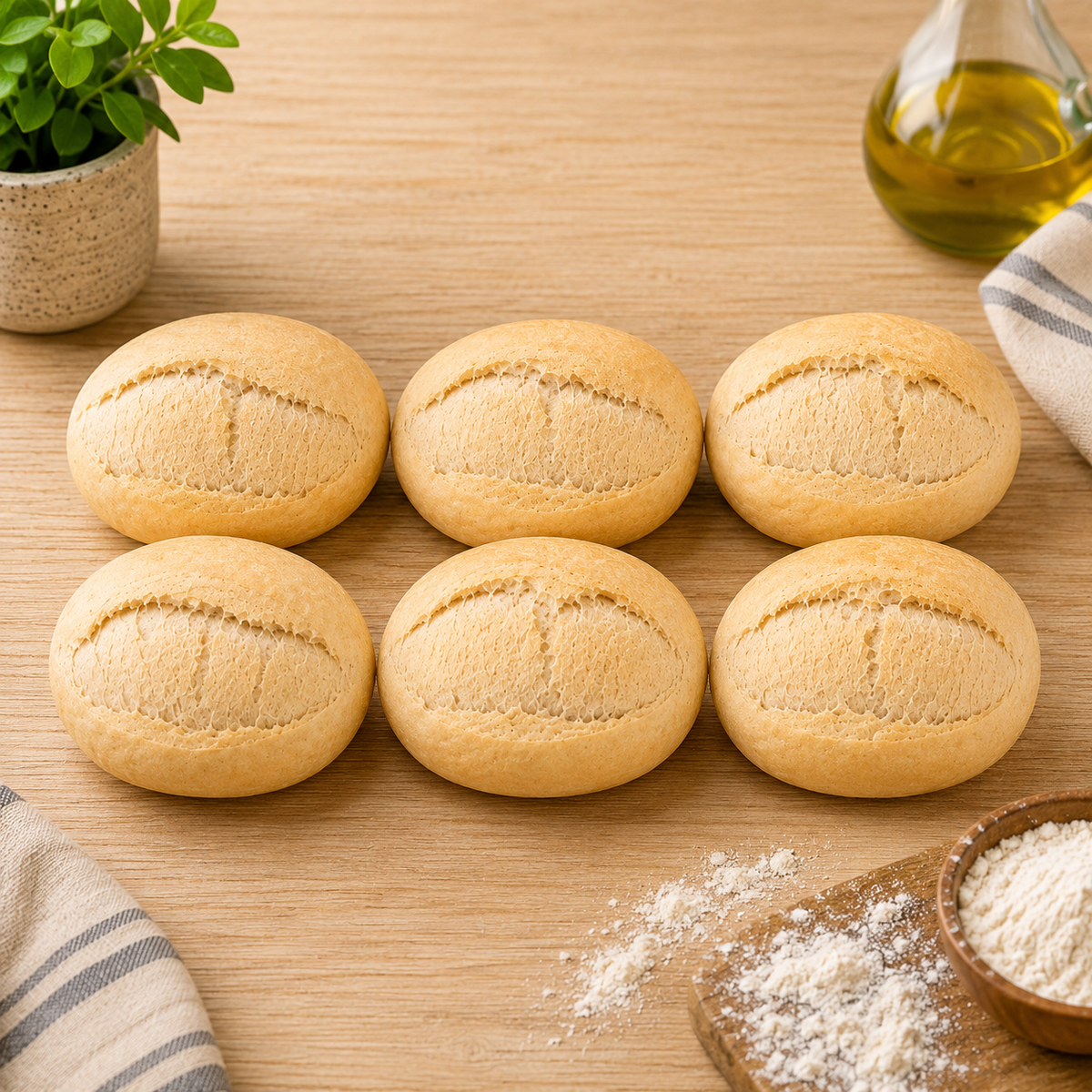 Home Part Baked Mini White Rolls 6 Pack
