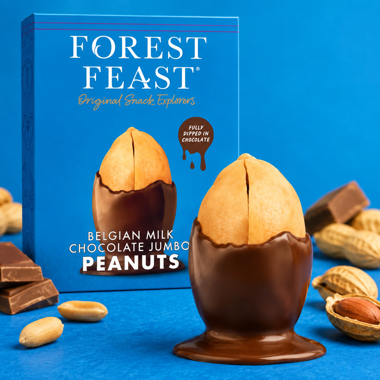 Forest Feast Belgian Milk Chocolate Peanuts, 1kg