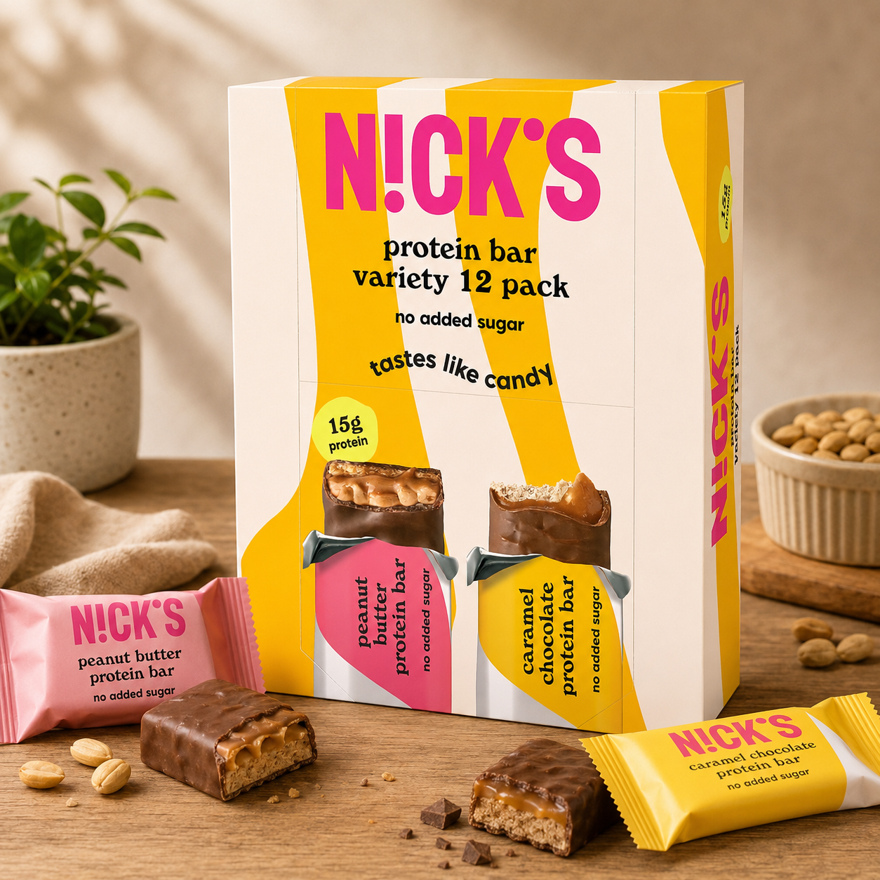 Nick's Protein Bar Variety, 12 x 50g