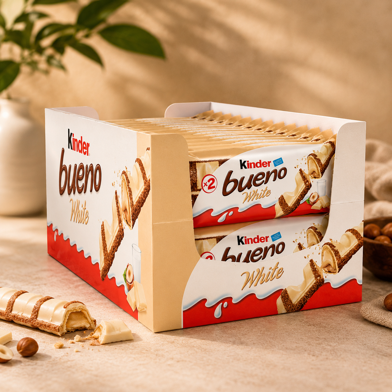 Kinder Bueno White Chocolate Bar, 30 x 39g