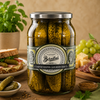 Bornibus Sweet and Sour Gherkins 900g | Crunchy Pickled Gherkins in Sweet & Tangy Vinegar