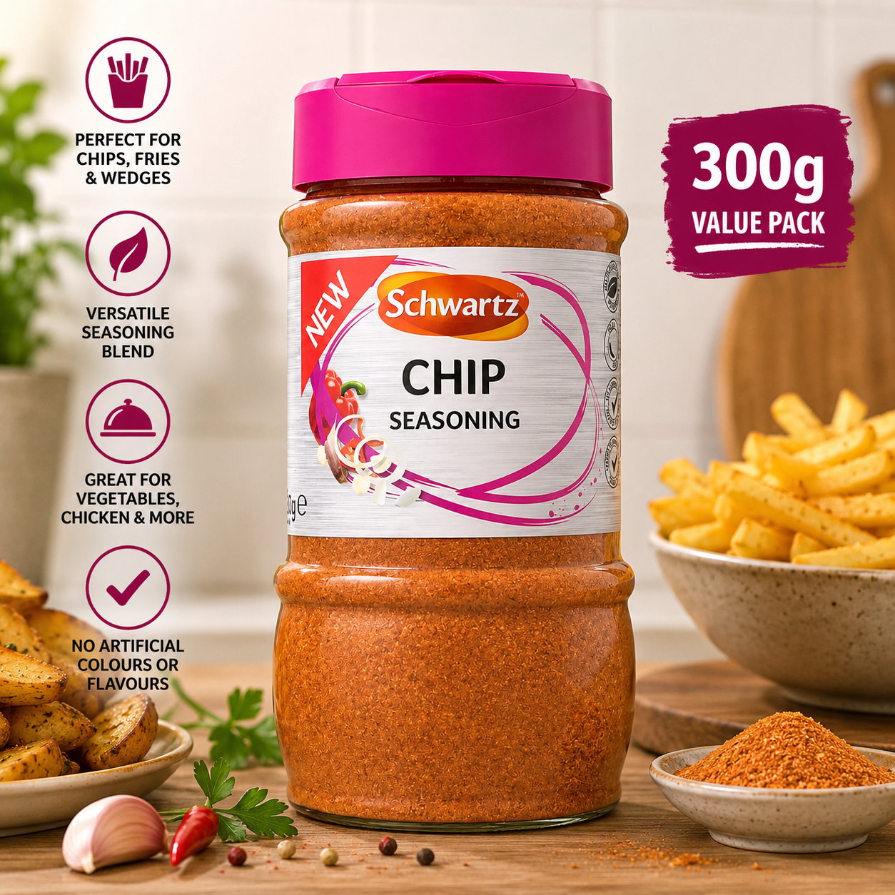 Schwartz Chip Seasoning 300g | Seasoning for Chips, Fries & Potatoes
