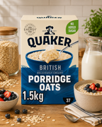 Quaker Rolled Oats, 2 x 1.5kg