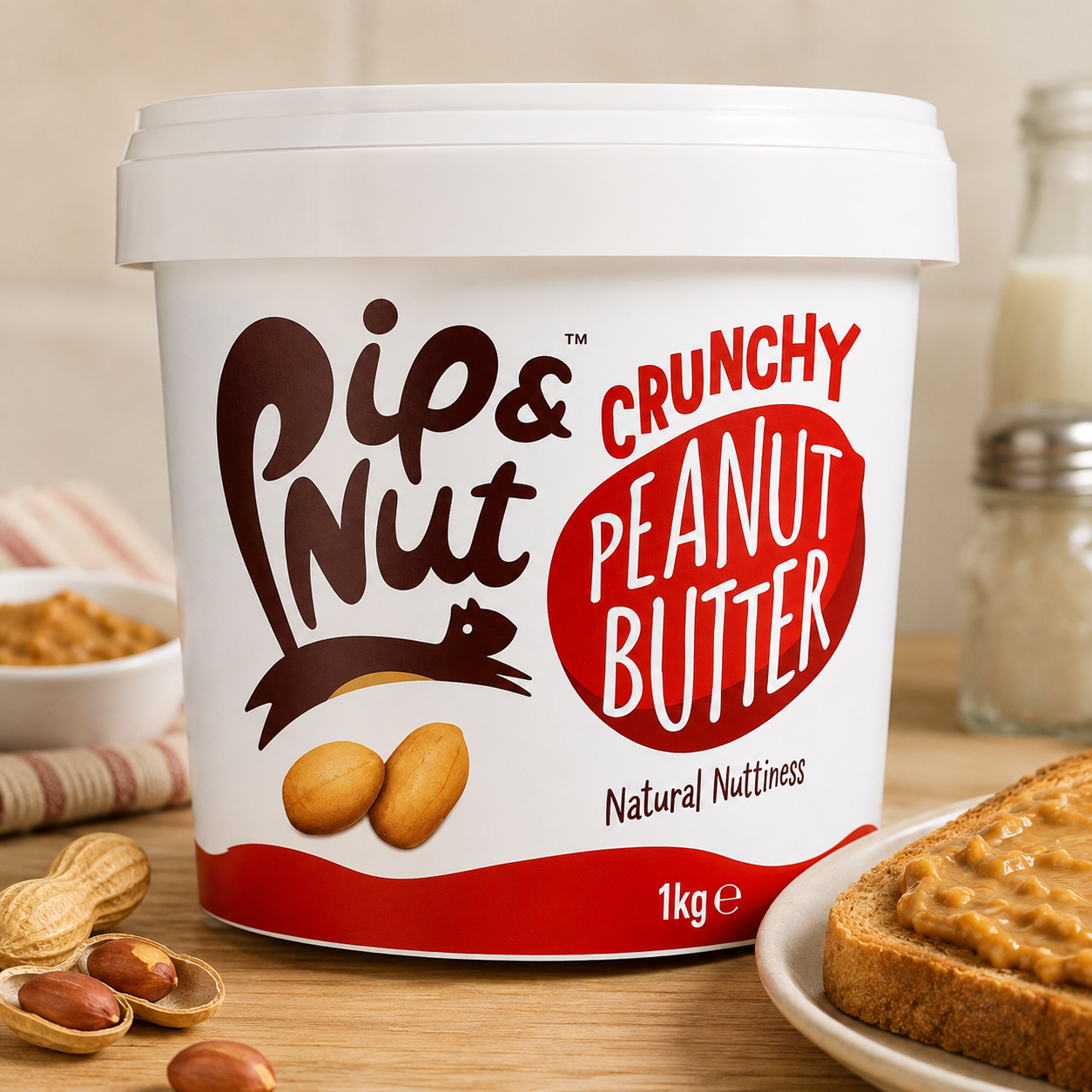 Pip & Nut Crunchy Peanut Butter, 1kg