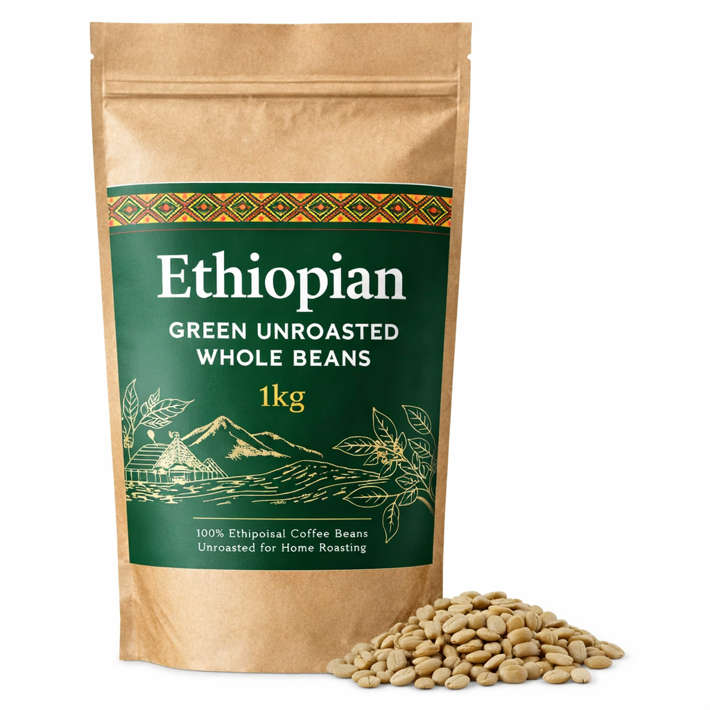 Ethiopian Coffee Green Unroasted Whole Beans 1kg