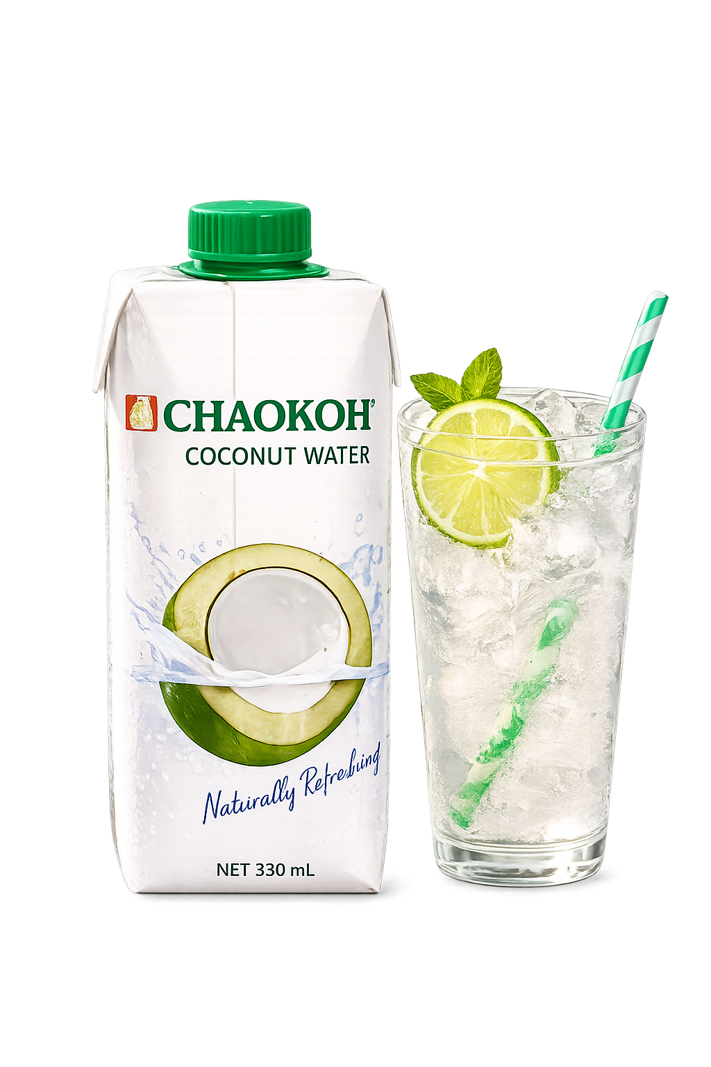 Chaokoh Nature Coconut Water 330ml – 100% Natural Refreshing Coconut Drink