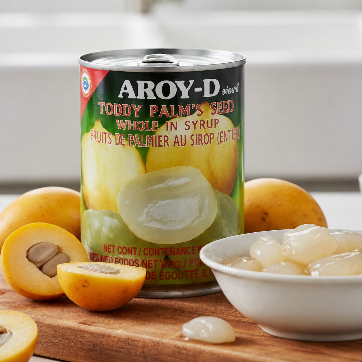 AROY-D Toddy Palm Seed Whole in Syrup 565G