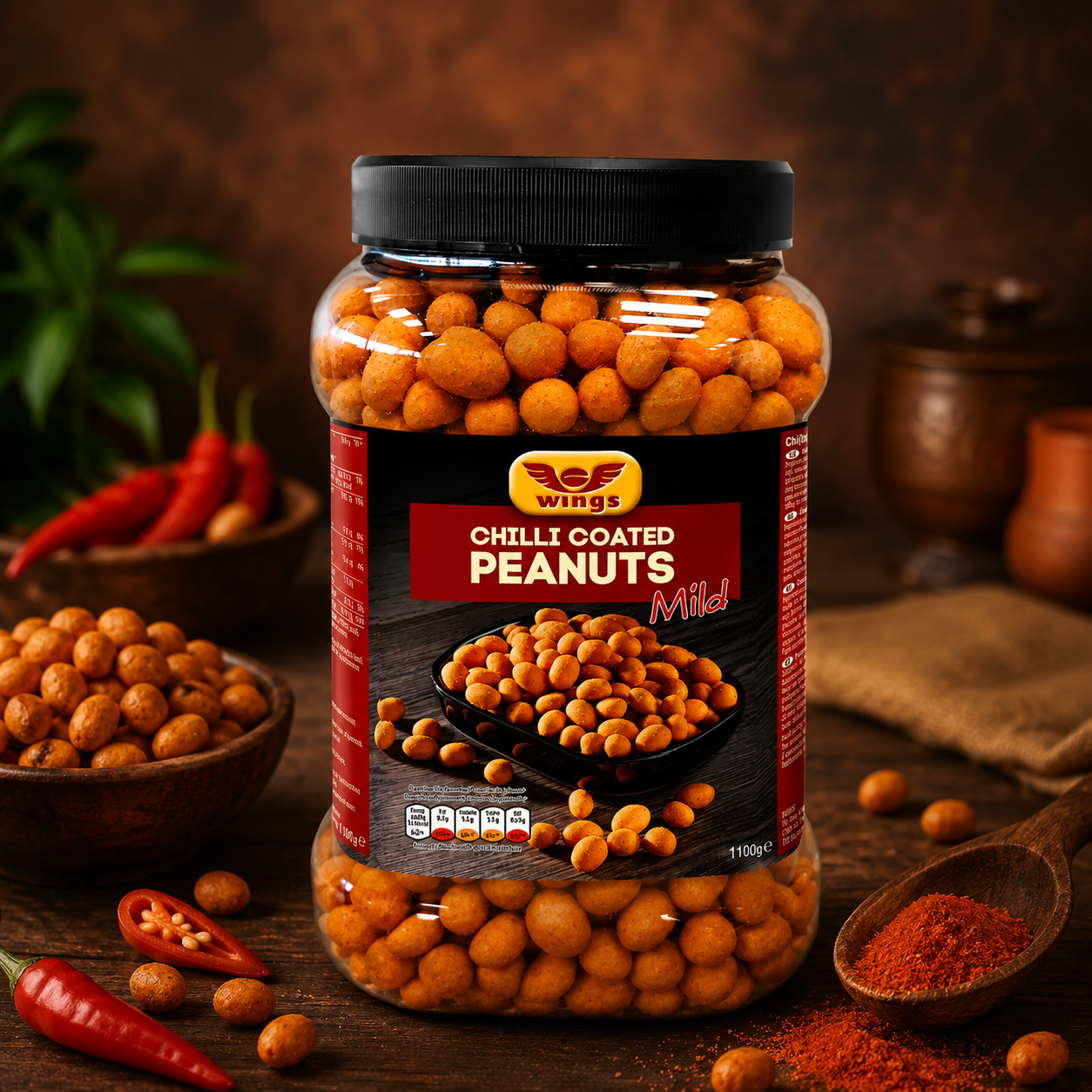 Wings Chilli Coated Peanuts 1.1kg