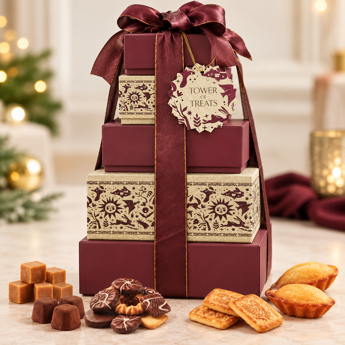 Luxury Christmas Tower of Treats 1.6kg – Premium Gift Selection
