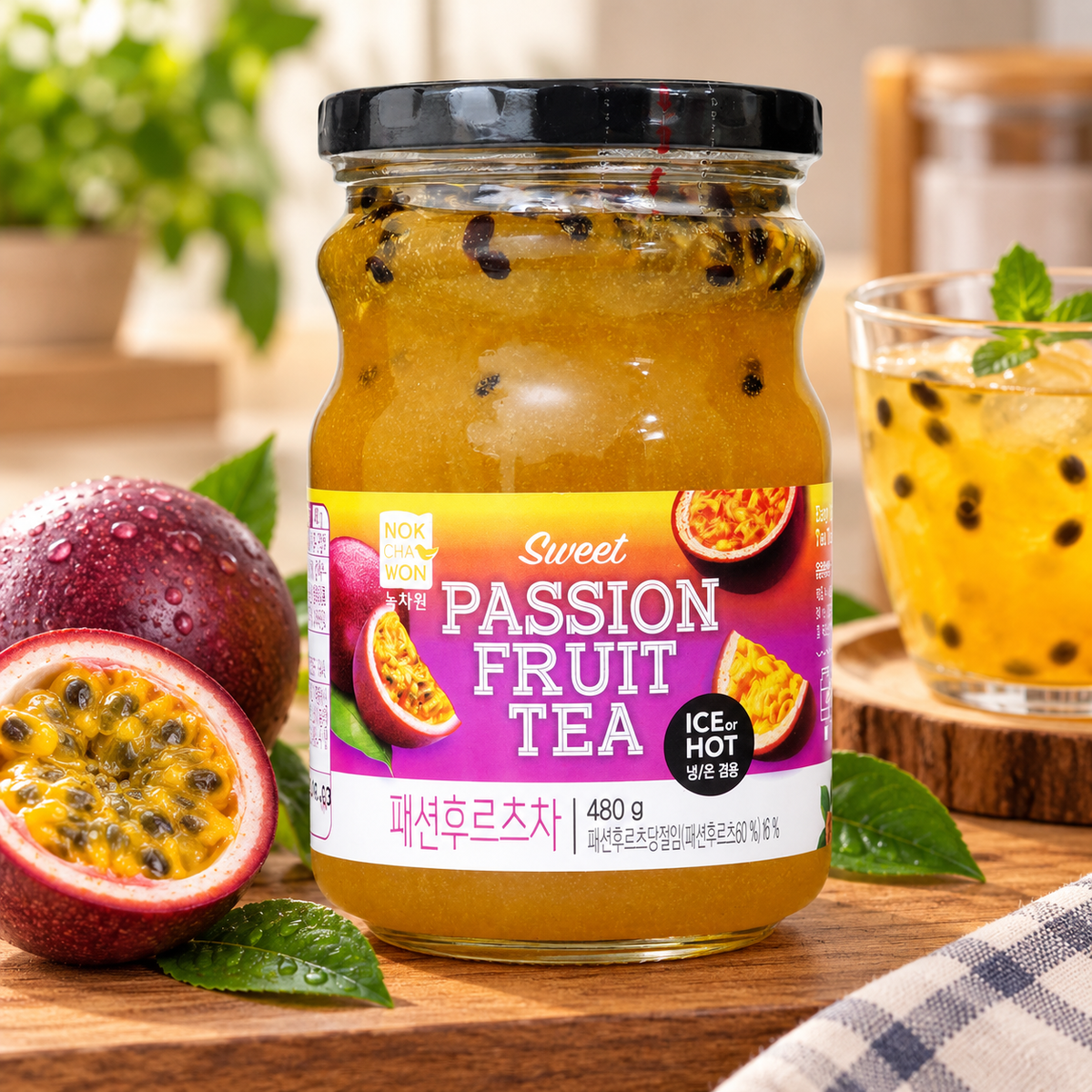 Sweet Passion Fruit Tea 480g  Korean Passion Fruit Tea Concentrate