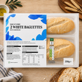 White Baguettes with Sourdough 2 Pack 250g