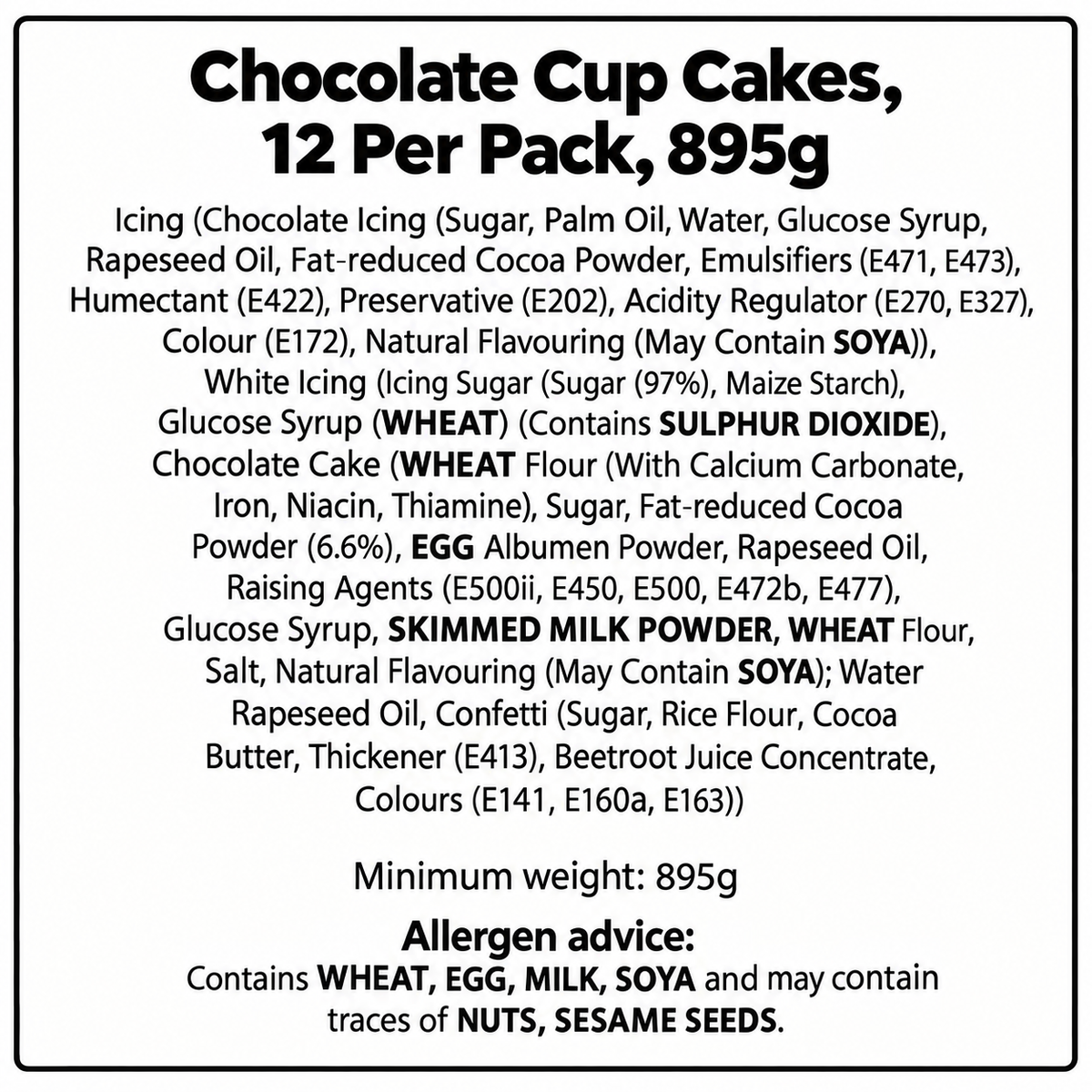 Chocolate Cup Cakes, 12 Per Pack