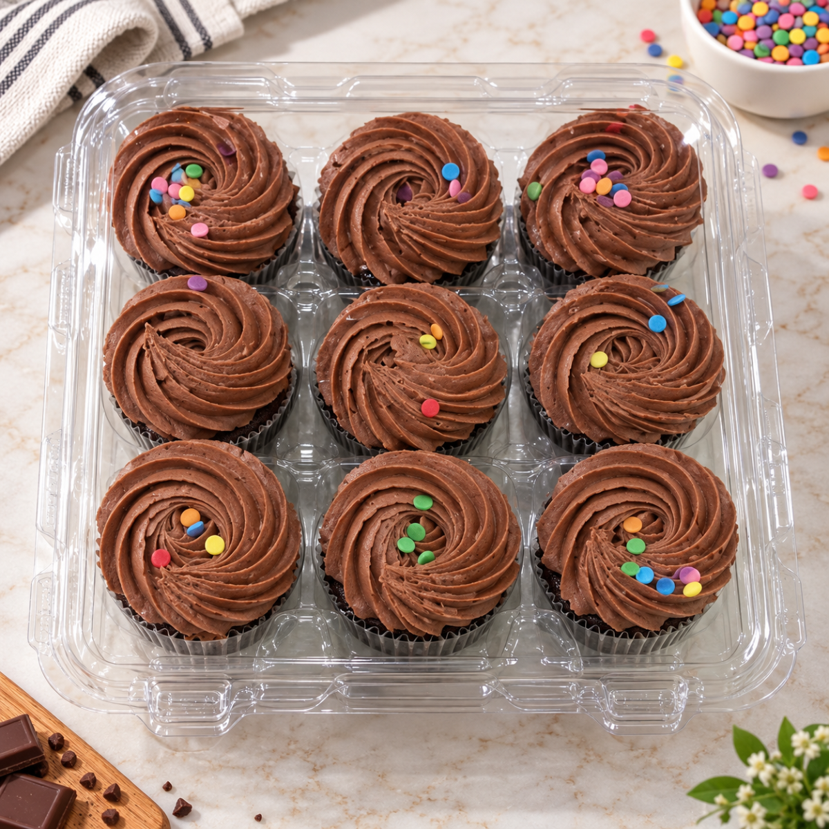 Chocolate Cup Cakes, 12 Per Pack