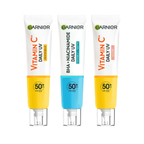 Garnier Daily UV Fluid, SPF 50+, Vitamin C Sheer Glow, Invisible & BHA+ Niacinamide