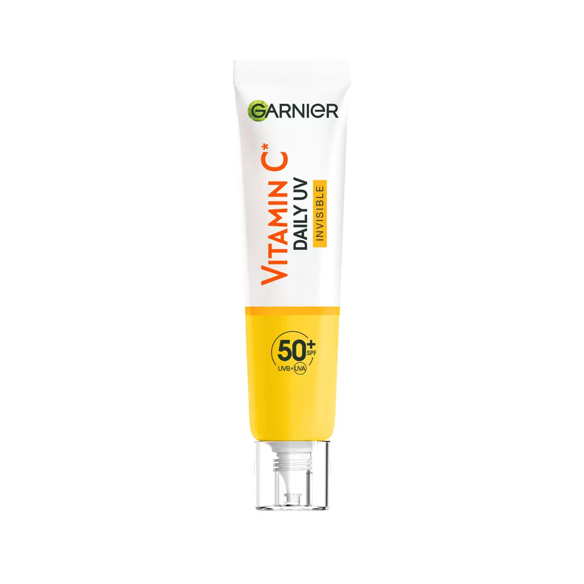 Garnier Daily UV Fluid, SPF 50+, Vitamin C Sheer Glow, Invisible & BHA+ Niacinamide