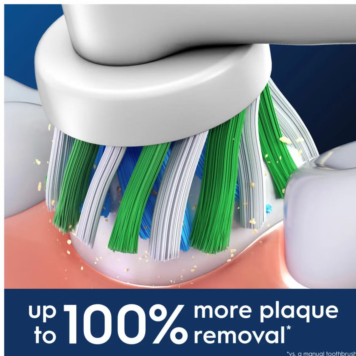 Oral B Cross Action Brush Heads 10 Pack in White