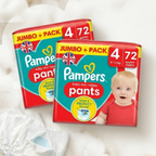 Pampers Baby Dry Pants Size 4, 2 x 72 Pack