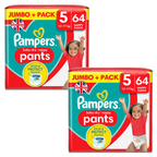 Pampers Baby Dry Pants Size 5, 2 x 64 Pack