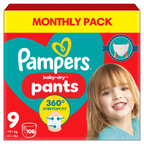 Pampers Baby Dry Pants Size 9, 108 Pack