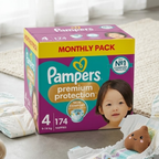 Pampers Premium Protection, Size 4, 174 Pack
