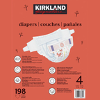 Kirkland Signature Nappies, Size 4, 198 Pack