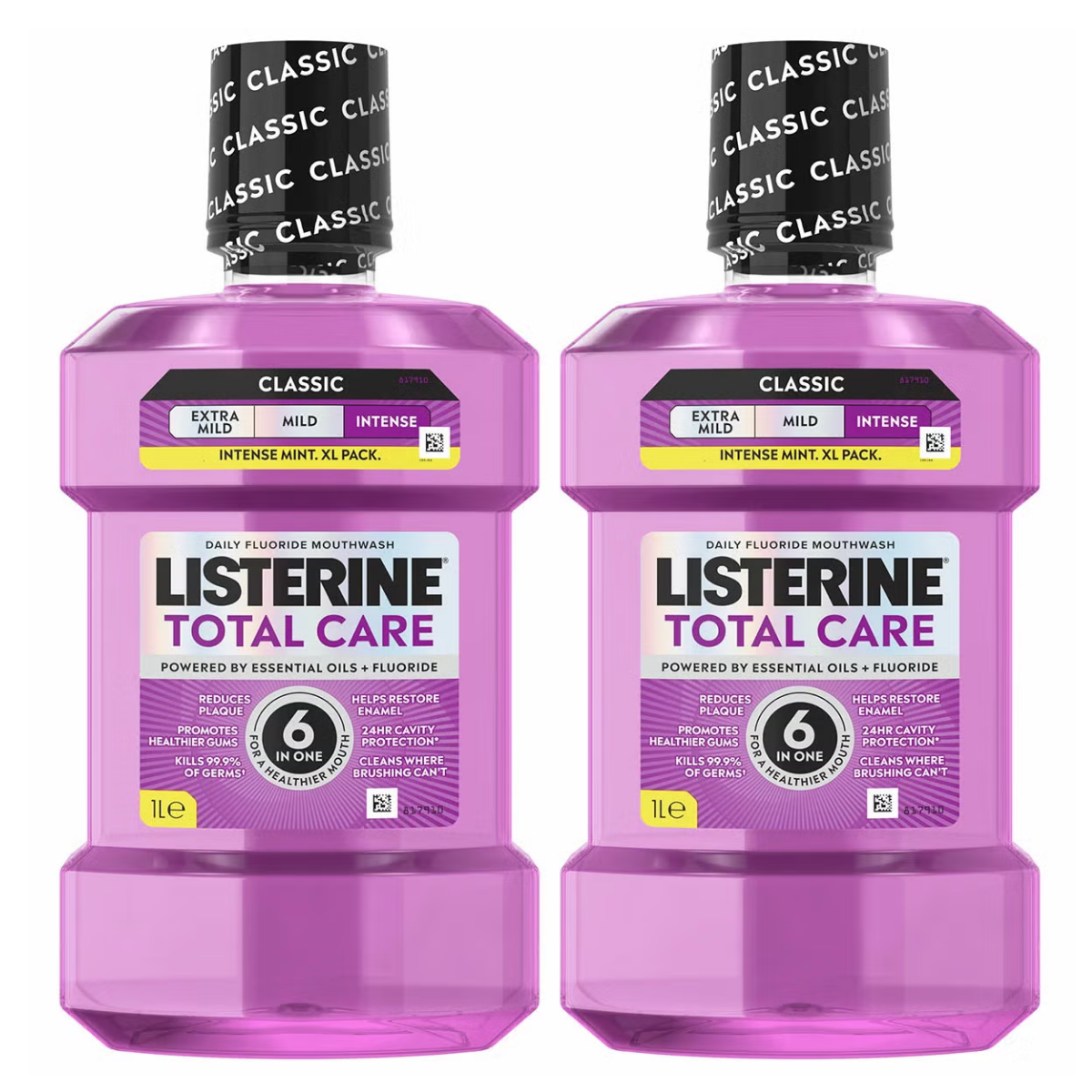 Listerine Total Care Intense Taste Classic Mouthwash, 2 x 1L