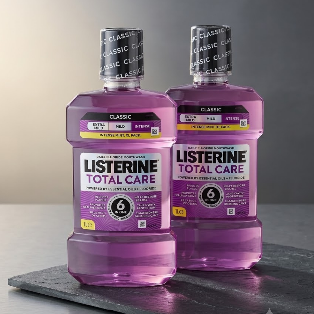 Listerine Total Care Intense Taste Classic Mouthwash, 2 x 1L