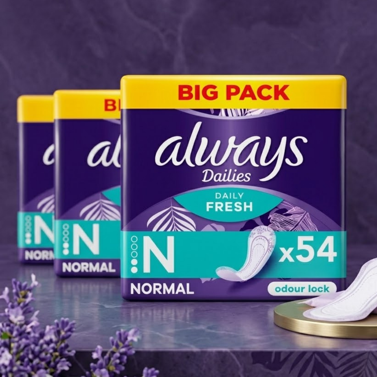 Always Dailies Panty Liners, 3 x 54 Pack