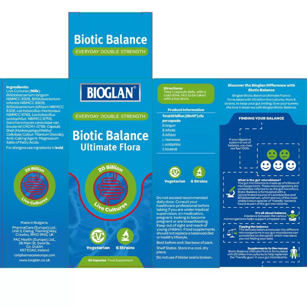 Bioglan Biotic Balance Ultimate Flora, 2 x 30 Capsules