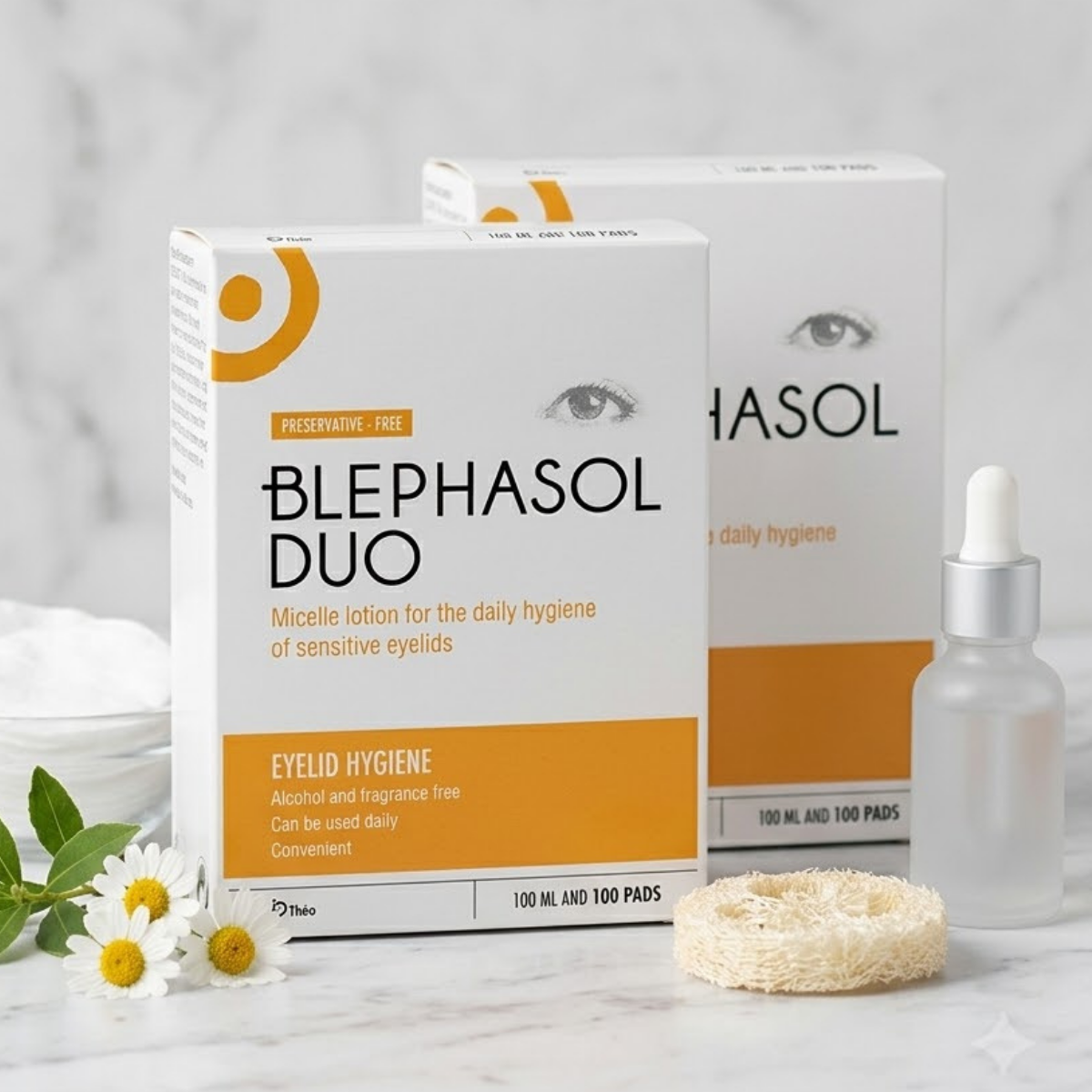Blephasol Duo Eyelid Hygiene Solution, 2 x 100ml & 100 Pads (4 Months Supply)