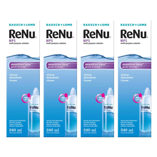 Bausch & Lomb ReNu Multi-Purpose Contact Lens Solution, 4 x 240ml