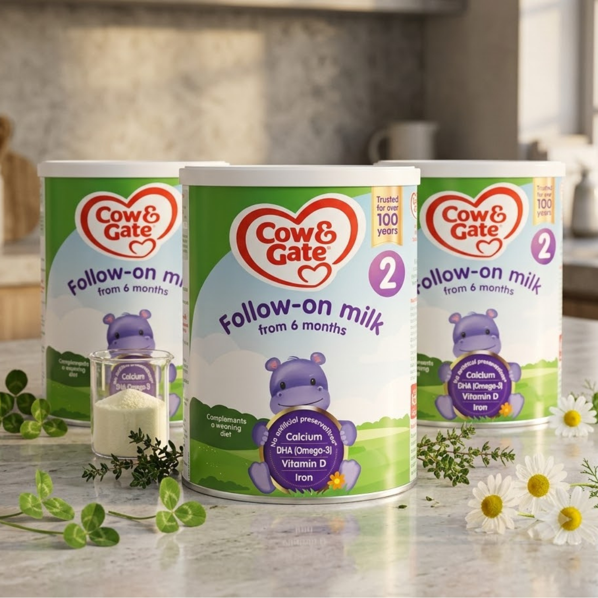 Cow & Gate Follow On Milk Powder Stage 2, 3 x 700g