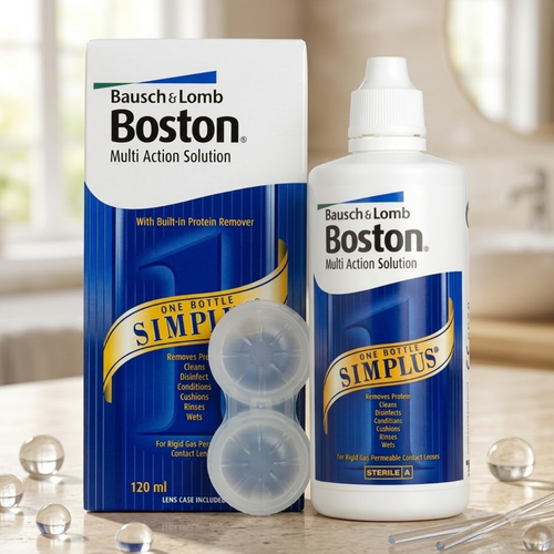 Bausch & Lomb Boston Simplus Solution, 4 x 120ml (12 Months Supply)