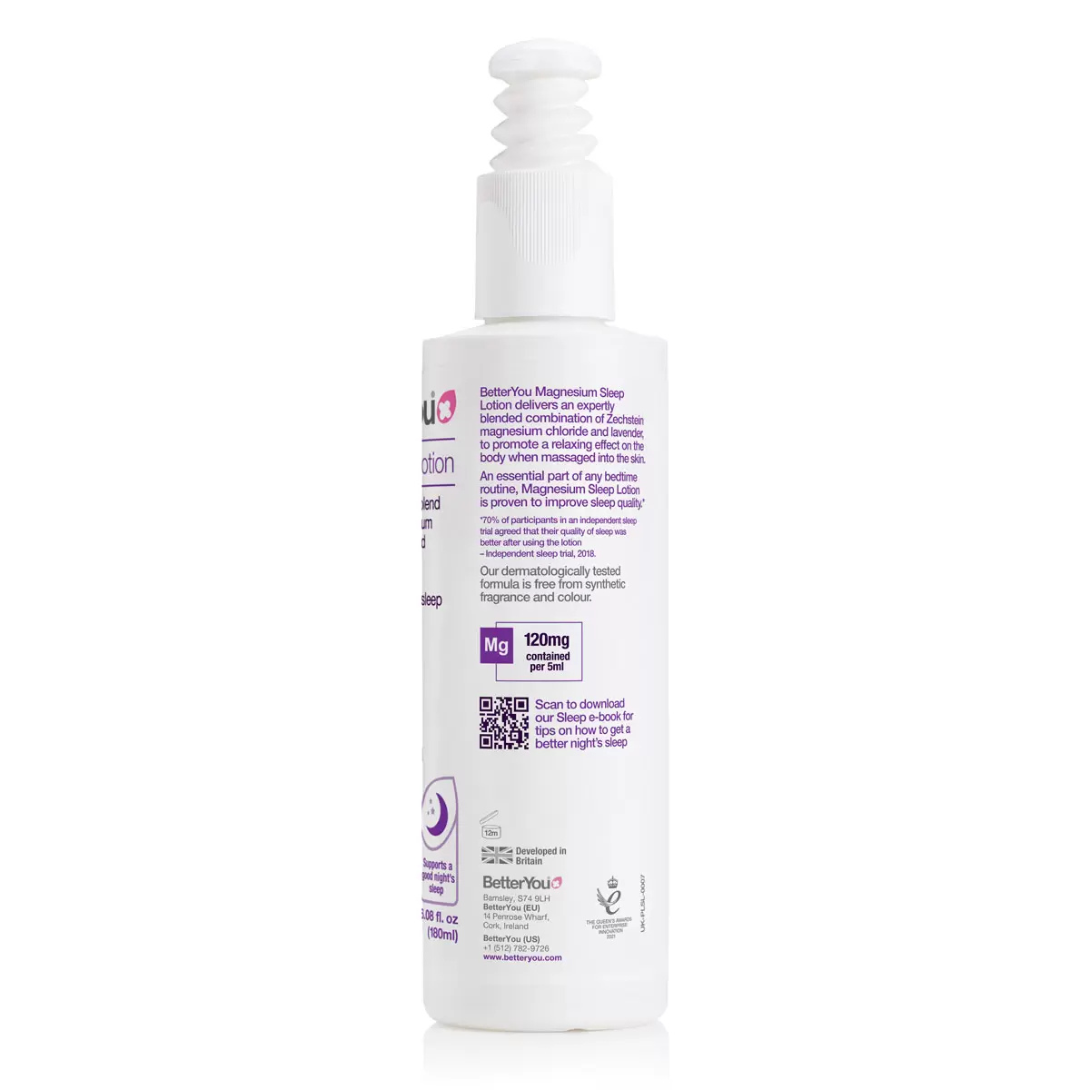 BetterYou Magnesium Sleep Lotion, 3 x 180ml