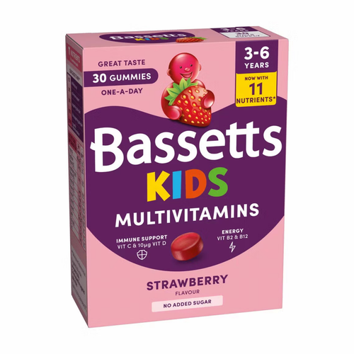 Bassetts Strawberry Multivitamin 3-6 Years, 5 x 30 Count
