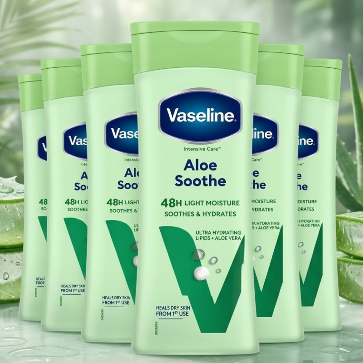Vaseline Aloe Soothe Lotion, 6 x 400ml