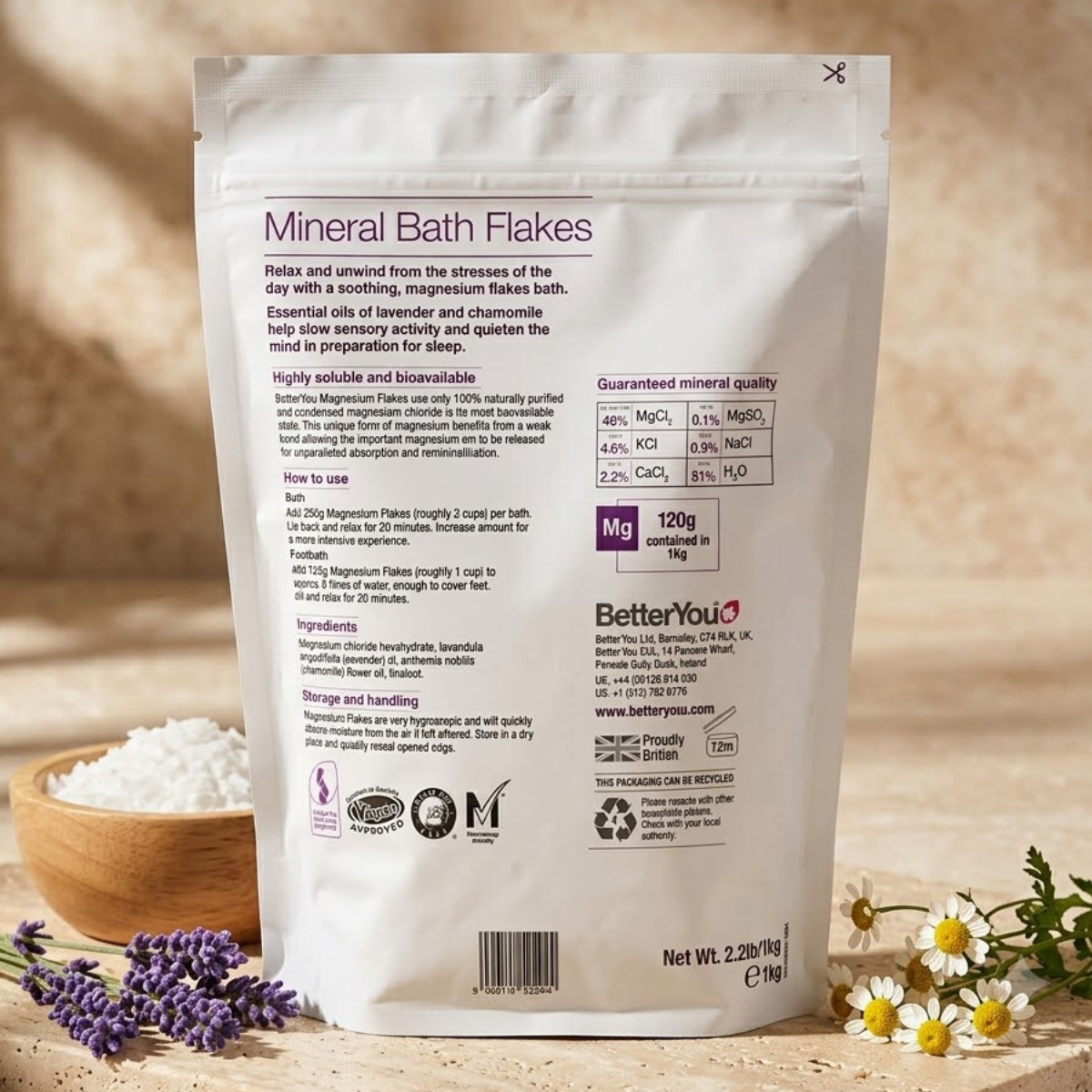 BetterYou Magnesium Sleep Flakes, 2 x 1kg